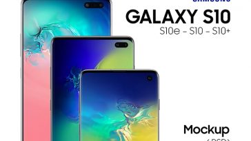 Samsung Galaxy S10+ Free PSD Mockups
